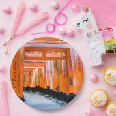 50 Orangenfarben - Senbon Torii, Kyoto Pappteller (Party)