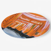 50 Orangenfarben - Senbon Torii, Kyoto Pappteller (Schrägansicht)