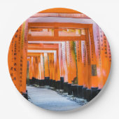 50 Orangenfarben - Senbon Torii, Kyoto Pappteller (Vorderseite)