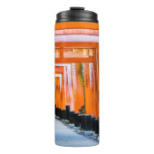 50 Orangenfarben - Senbon Torii, Kyoto Thermosbecher (Vorderseite)