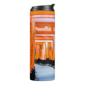 50 Orangenfarben - Senbon Torii, Kyoto Thermosbecher (Nach links gedreht)