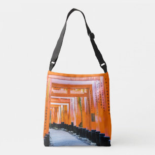 50 Orangenfarben - Senbon Torii, Kyoto Tragetaschen Mit Langen Trägern