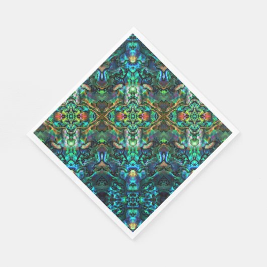 50 Paper Napkins Abalone Serviette (Ecke)