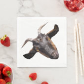 50 Paper Napkins - Black & Brown Goat Serviette (Beispiel)