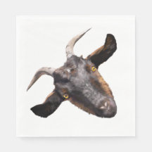 50 Paper Napkins - Black & Brown Goat