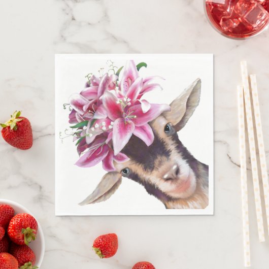 50 Paper Napkins Lily the Goat Serviette (Beispiel)
