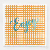 50 Paper Napkins - Nautical Checkered Pattern Serviette (Vorderseite)