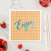50 Paper Napkins - Nautical Checkered Pattern Serviette (Beispiel)