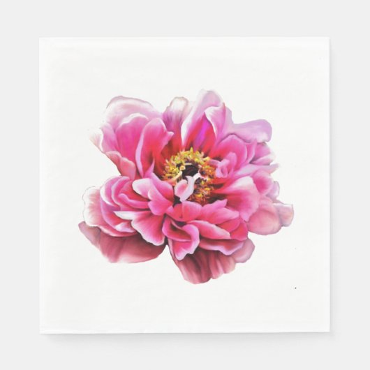 50 Paper Napkins - Pink Peony Serviette (Vorderseite)