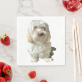 50 Paper Napkins - White Havanese Serviette (Beispiel)