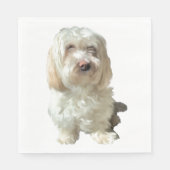 50 Paper Napkins - White Havanese Serviette (Vorderseite)