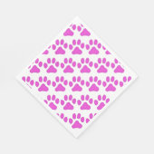 50 Papier Napkins rosa Paw Prints Serviette (Ecke)