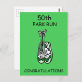 50. Park Run Herzlichen Glückwunsch Postkarte (Vorne/Hinten)