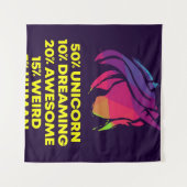 50 Percent Unicorn 20 Blanket Wandteppich (Vorderseite (Horizontal))