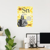 50. Periodische Tabelle der Elemente für Zinn (Sn) Poster (Heimbüro)