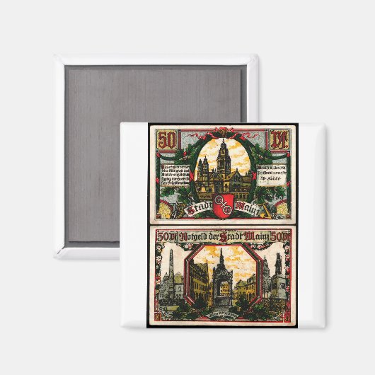50 Pfg 1921 Magnet (Vorderseite/Rückseite)