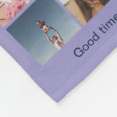 50 Pictures Photo Collage Custom Color Purple Fleecedecke (Ecke)