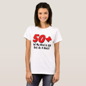 50 Plus Mind Tarp als Hütte T-Shirt (Vorne ganz)