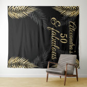 50 prächtige Goldpalmen zum Geburtstag Wandteppich (Beispiel (Horizontal))