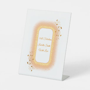 50& prächtiges goldenes Geburtstagsschild Sockelschild