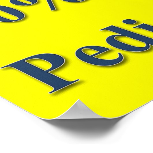 50 % Preisnachlass für Pediküre Poster (Ecke)