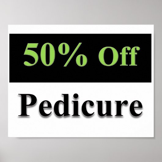 50 % Preisnachlass für Pediküre Poster (Vorne)