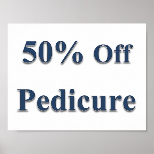 50 % Preisnachlass für Pediküre Poster (Vorne)