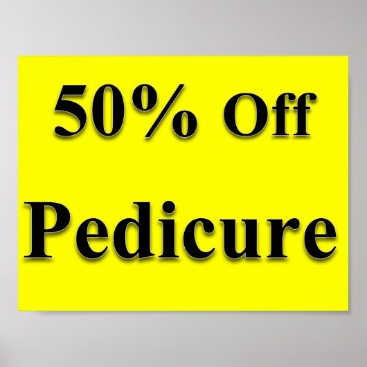 50 % Preisnachlass für Pediküre Poster (Vorne)