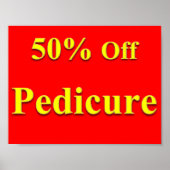 50 % Preisnachlass für Pediküre Poster (Vorne)