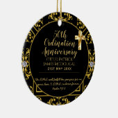 50. PRIEST Ordination Jubiläum Personalisiert Keramik Ornament (Rechts)