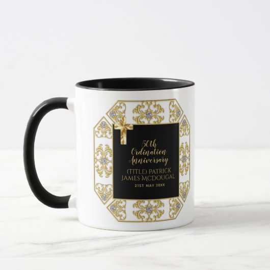 50. PRIEST Ordination Jubiläum Personalisiert Tasse (Links)
