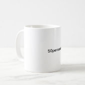 50 Prozent 2 Kaffeetasse (Vorderseite Links)