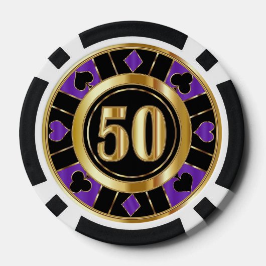 50 Purple Casino Chip Las Vegas (Rückseite)