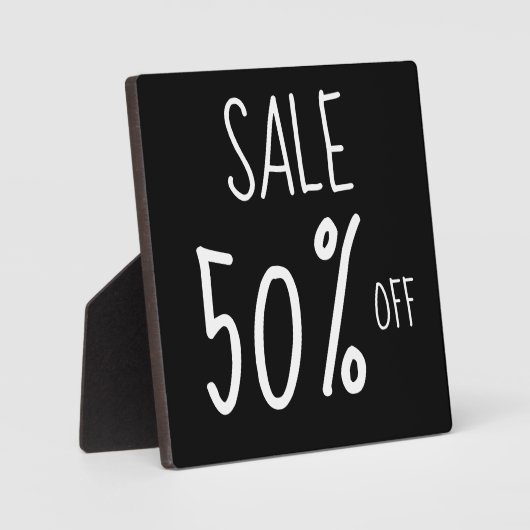 50% Rabatt auf das Handelsschild, im Einzelhandel Fotoplatte (Vorderseite)