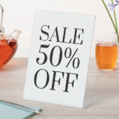 50% Rabatt auf das Handelsschild, Tabletop Counter Sockelschild (In Situ)