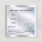 50 % Rabatt auf Logohair Lash Glitzer Silver Terminkarte (Rückseite)