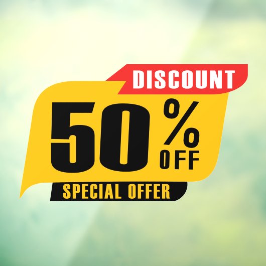 50 % Rabatt auf Sonderangebote Fensteraufkleber (Blatt 3)