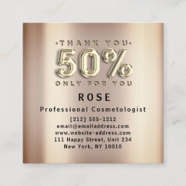 50% Rabatt Logos Danke Rose Gold Terminkarte