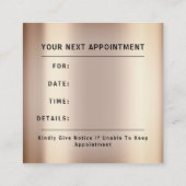 50% Rabatt Logos Danke Rose Gold Terminkarte (Rückseite)