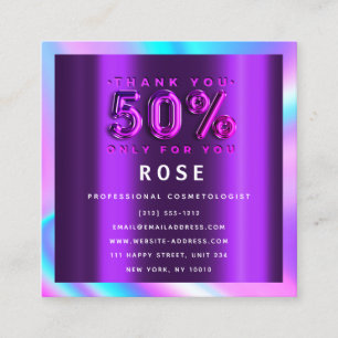 50% Rabatt Logos Holograph Ernennung Beauty Terminkarte