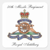 50. Raketenregiment Quadratischer Aufkleber (Vorderseite)