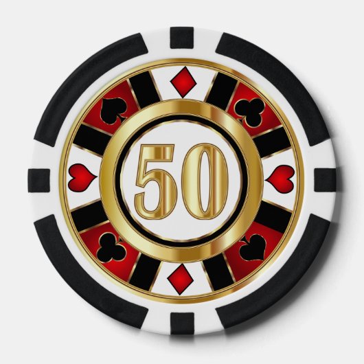 50 Red Casino Chip Las Vegas  (Vorderseite)