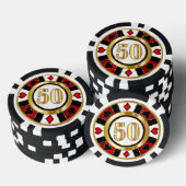 50 Red Casino Chip Las Vegas  (Stapel)