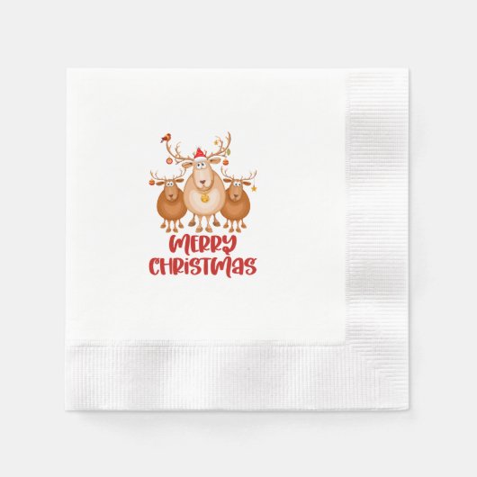 50 Rentier Napkins, Spaß Grafik Serviette (Vorderseite)