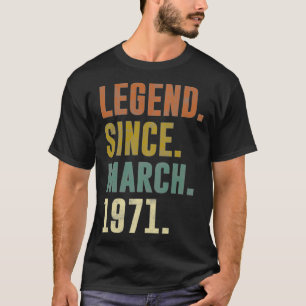 50. Retro Geburtstag Vintage Legende seit 1971 Rum T-Shirt