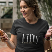 50 & ROCKIN IT Typografie Einfach, Moderner Geburt Tri-Blend Shirt