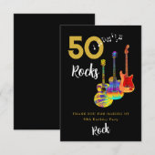 50 Rocks 50. Geburtstagsfeier Danke schön (Vorne/Hinten)