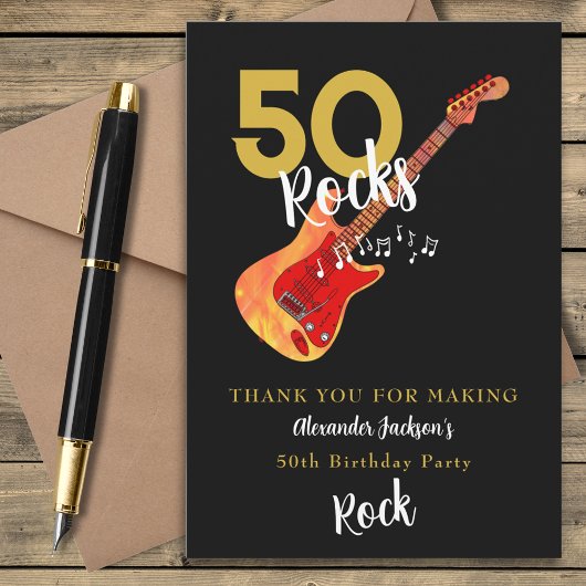 50 Rocks 50. Geburtstagsfeier Danke schön