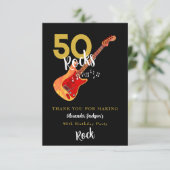 50 Rocks 50. Geburtstagsfeier Danke schön (Stehend Vorderseite)