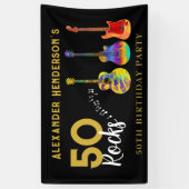 50 Rocks für Ihn Geburtstagsparty Banner (Vertikal)